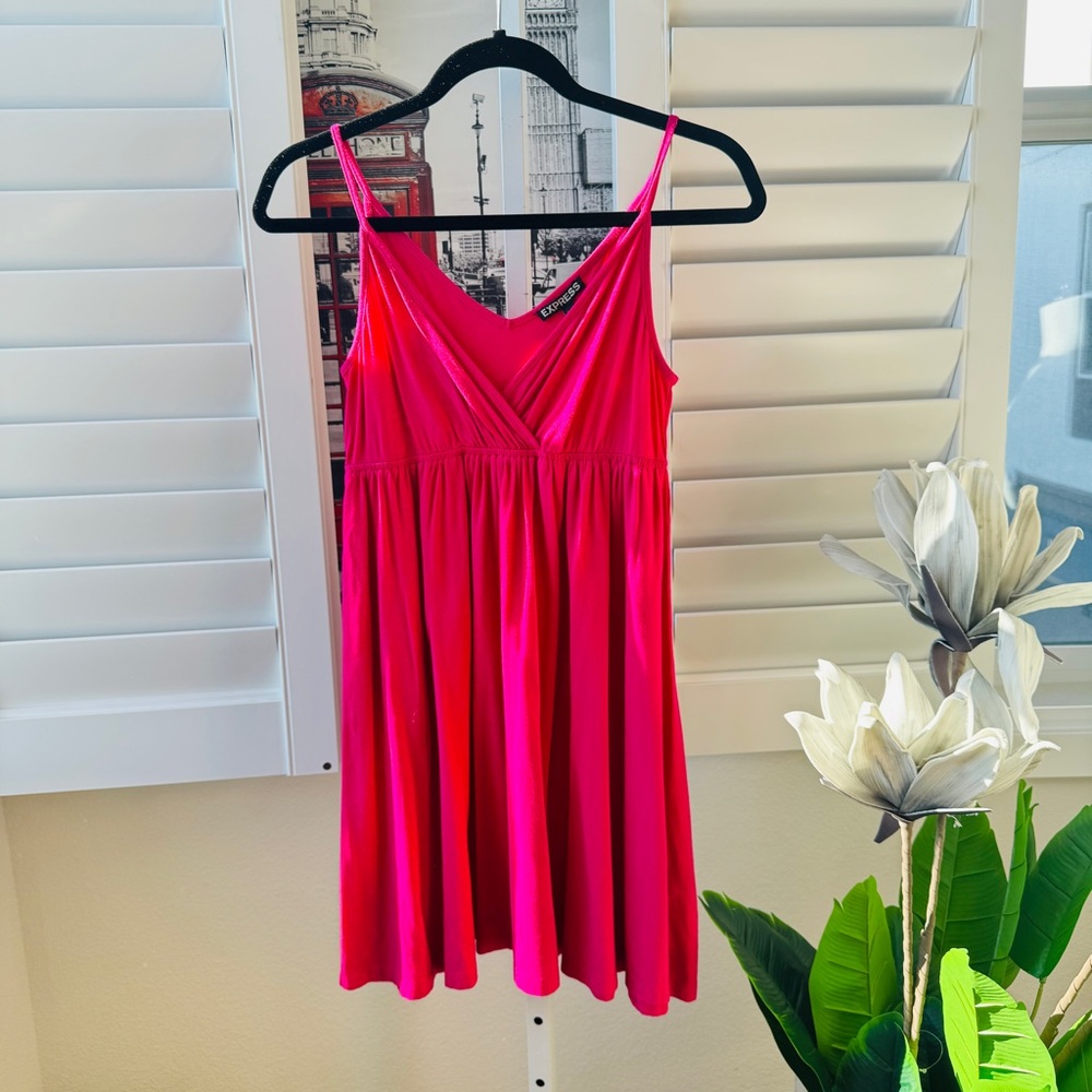 Express. Size S. Hot Pink Spaghetti Strap Mini Dress